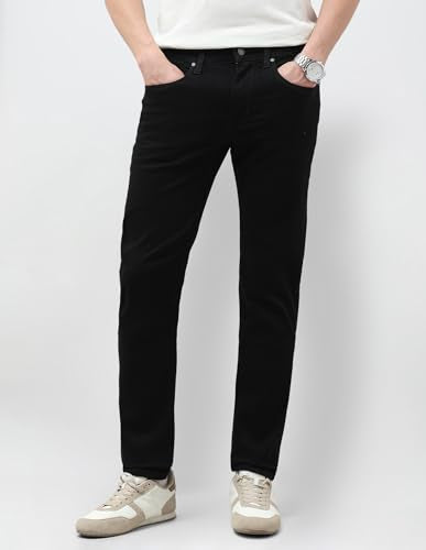 U.S. Polo Assn. Denim Co. Men's Brandon Slim Tapered Fit Black Jeans (UDJEN2034_Black_30)