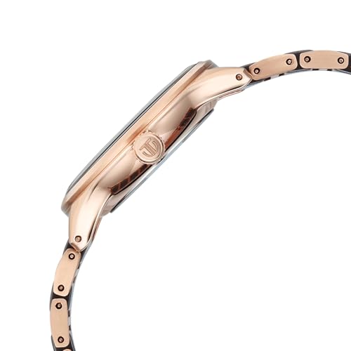 Titan Work Essentials with Brown Dial Rose Gold Metal Strap Watch for Women - 95379KD01