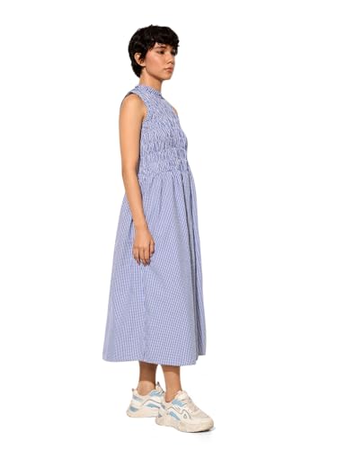 ONLY Women Fit and Flare Blue Dress