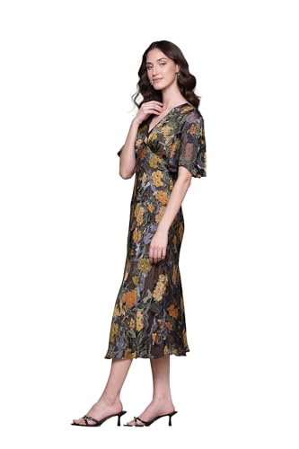 Label RITU KUMAR Black Naila Midi Dress