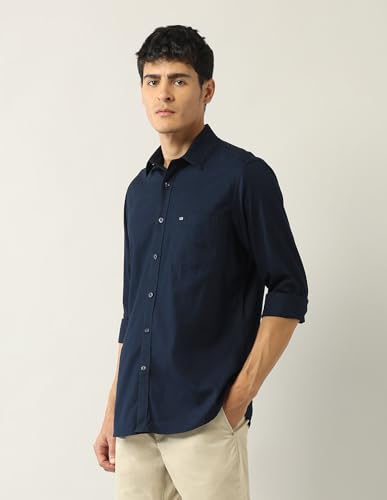Arrow Sports Men's Regular Fit Shirt (ASAJSH1483_Navy