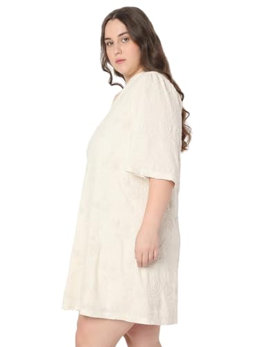 VERO MODA Curve Women's A-Line Beige Dress