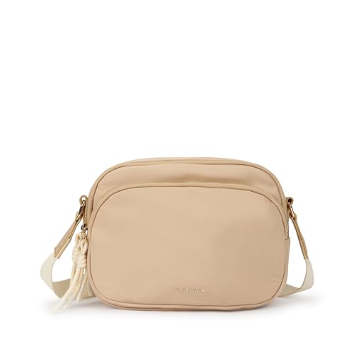 Fastrack Cloud Carry Sling | Lightweight Nylon Sling Bag for Women | Dual Compartments, Organiser Pockets & Adjustable Webbing Strap