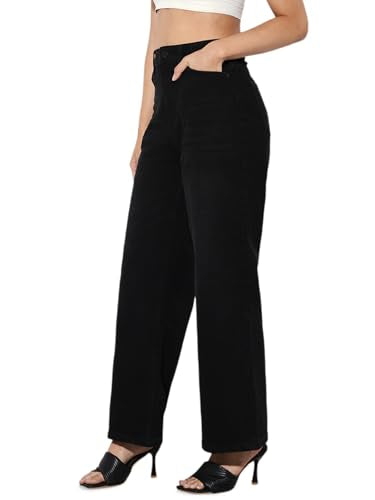 ONLY Women's Flared High-Rise Black Jeans