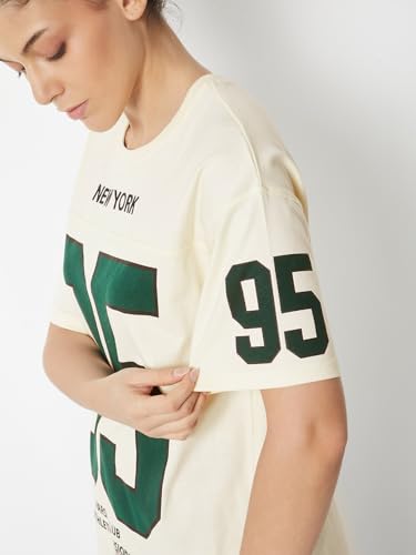 Max Women Printed Oversized Sports T-Shirt - Pack of 2 (White_XS)