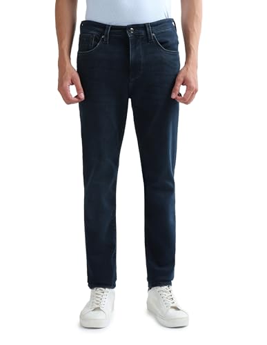 Arrow Newyork Men's Soho Slim Tapered Fit Stone Washed Jeans