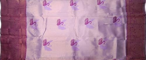 SREE KUMARAN Women's Kanchipuram Kubera Silk Pure Pattu Sarees With Blouse 1