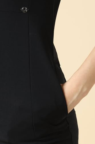 Women Black Solid Formal Dress