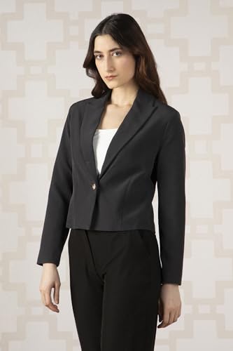 Women Black Solid Blazer