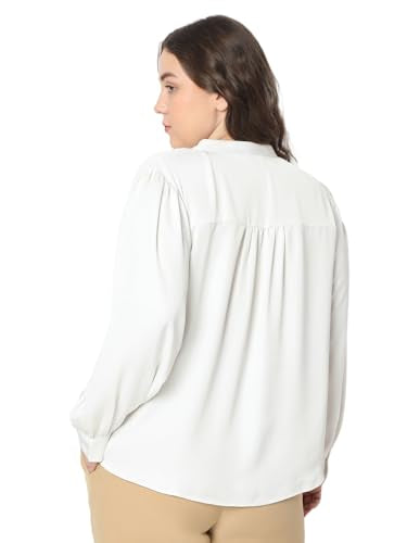 VERO MODA Curve Women Regular Fit White Top