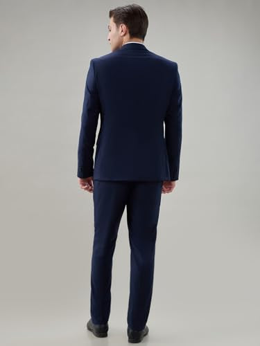 Raymond Blue Structure Pattern Men Suit