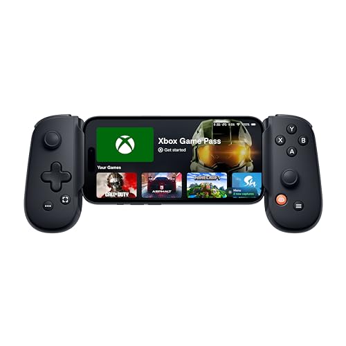 Backbone One Mobile Gaming Controller for iPhone (Lightning) - 2nd Gen - Turn Your iPhone into a Gaming Console - Play Xbox, PlayStation, PC, & App Games (3 Months Apple Arcade Included)
