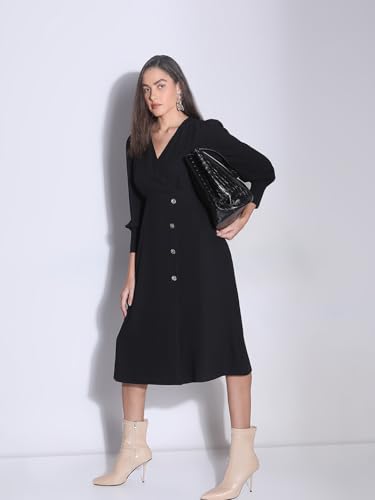 VERO MODA Women Black Fit and Flare Dress