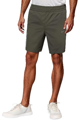 Reebok Men's Army Green Shorts | Running | Quickdry Sprint Shorts | Regular FIT | 100% Polyester with Speedwick tech