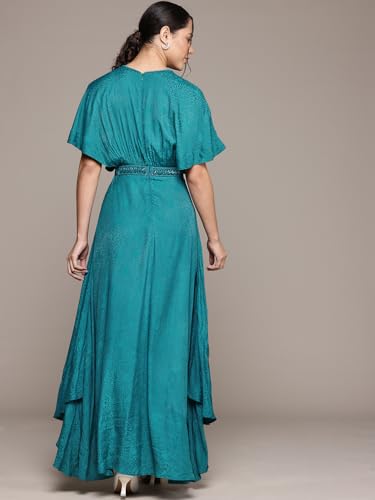 Green Shell Maxi Dress with Bustier