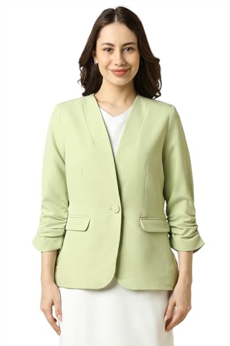 Allen Solly Women's Blazer (AHBZWRGFD93946_Green