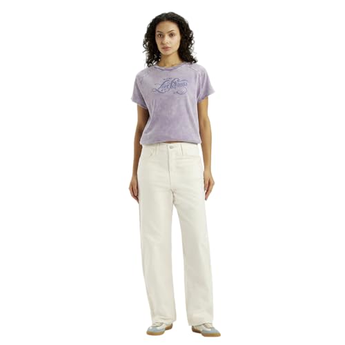 Levi's Women's High Rise Ribcage Straight Fit Off-White Jeans