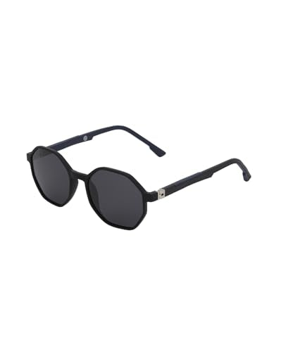 Carlton London Black Toned with Polarised Lens Octagon Sunglass for men