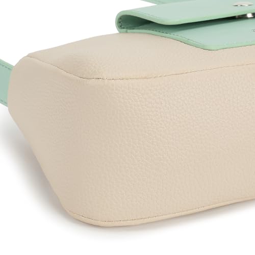 Fastrack Stellar Sling Bag for Women| Faux Leather Sling with Adjustable Belt | Small Grain Texture and Front Button Pocket | Trendy Handbags for Women | Compact Sling for Girls