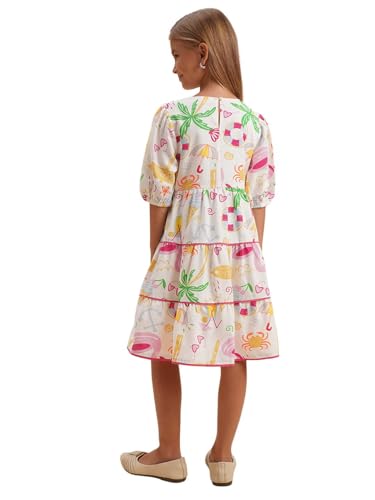 VERO MODA Girl's A-Line Fit White Dress