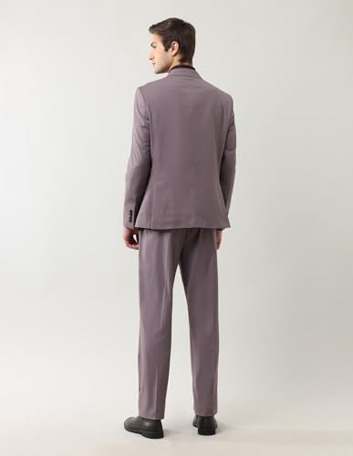 Arrow Men's Polyester Business Suit Pants Set (ARAJSU5567_Light Purple