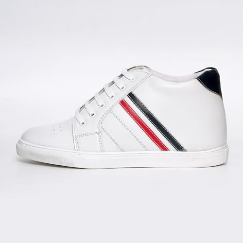 White Casual Shoes with a Hidden HeelStylish, Comfortable, and Durable Footwear for Everyday Wear
