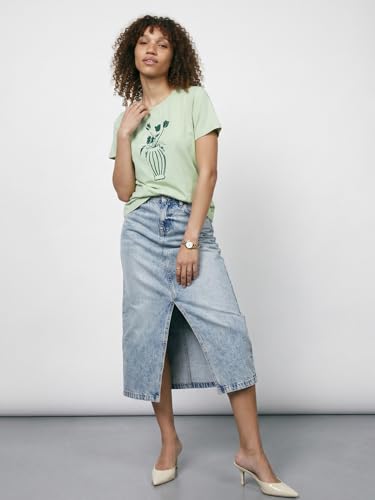 Max Women Printed T-Shirt (Green_XL)