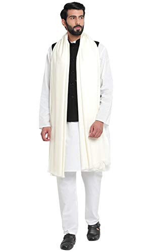 Weavers Villa Men's Plain Woollen Dhariwal Lohi/Shawl, 125cm x 250cm