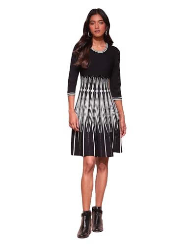 Label RITU KUMAR Round Neck Short Sleeve Short Dress Black