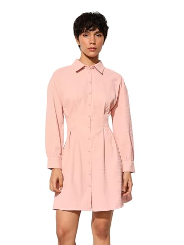 ONLY Women's Fit and Flare Pink Dress