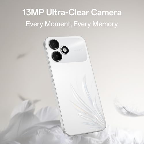 Oppo A6c 4G (Feather White, 4GB RAM, 128GB Storage) | 7000mAh Long-Lasting Battery | 120Hz Ultra Bright Display | IP64 Protection | 13MP Camera- with No Cost EMI/Additional Exchange Offers.