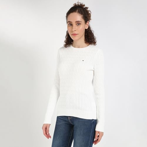 Tommy Hilfiger Womens White Color Sweater (M)