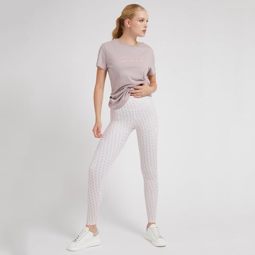 GUESS Beige Polyester Blend Printed Leggings