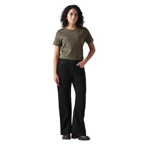Levi's Women's Black Loose Bootcut Fit Mid Rise Jeans