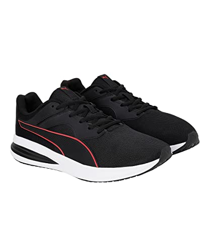 Puma Unisex-Adult Transport Black-High Risk Red Walking Shoe - 7 UK (37702803)