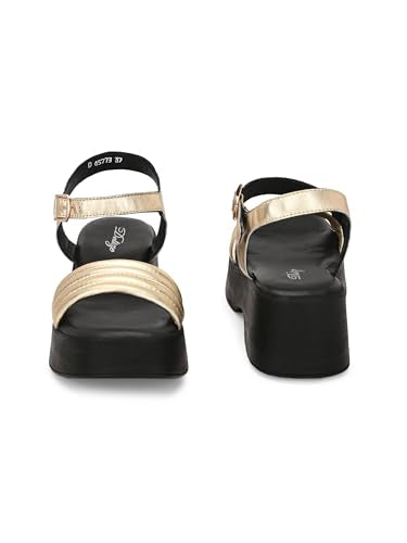 Delize Light Leather women lightweight, leather, clog sandals 65773 (Gold, UK Footwear Size System, Adult, Women, Numeric, Medium, 7)