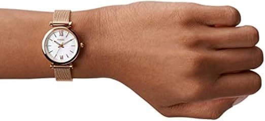 Fossil Carlie Analog White Dial Women's Watch - ES4433