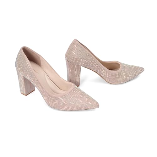 Lino Perros Diamond Studded Block Pumps