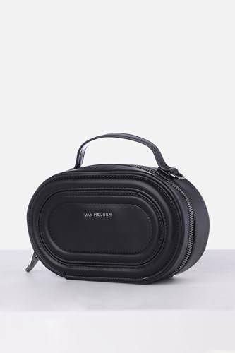 Van Heusen Women Black Solid Casual Handbag