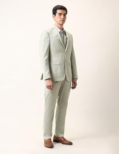Arrow Men's Tailored Fit Three Piece Ceremonial Suit Light Green