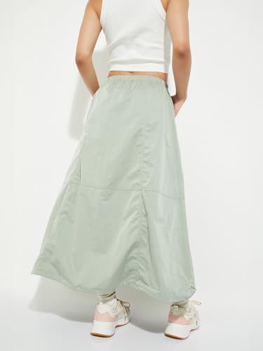 Max URB_N Women Solid Maxi Skirt (Sage_L)