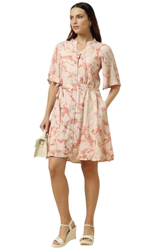 Allen Solly Women Beige Printed Casual Dress