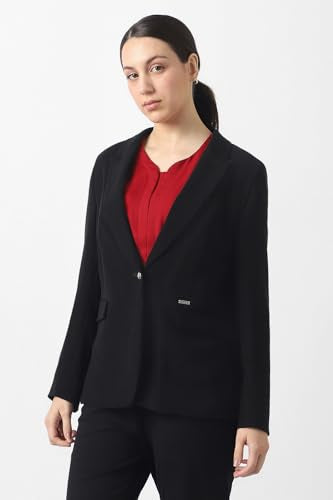 Women Black Solid Blazer