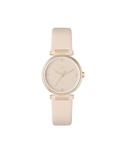Lacoste Orba Qtz Basic Slim Blush Round Dial Women's Watch|Leather Material|Multi Color Band - 2001335