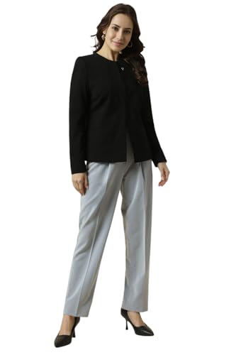 Allen Solly Women's Blazer (AHBZWRGBV40506_Black