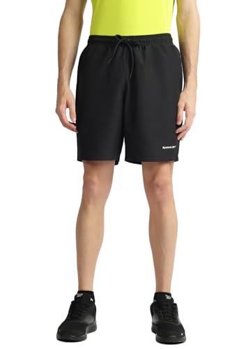 Reebok RE Power Performance Shorts | Men's Black Shorts | Polyester Training Shorts