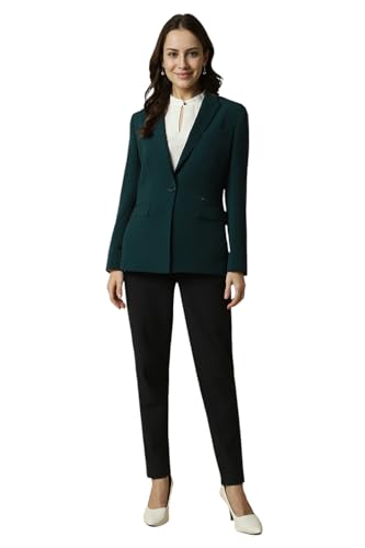 Allen Solly Women's Blazer (AHBZWRGF016433_Green