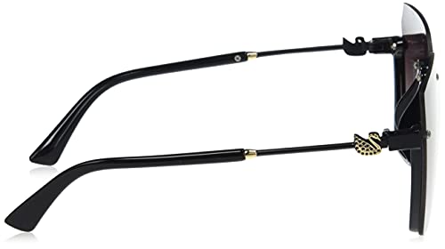 Carlton London-Women Regular Lens Rectangular Sunglasses A30114 Grey Black