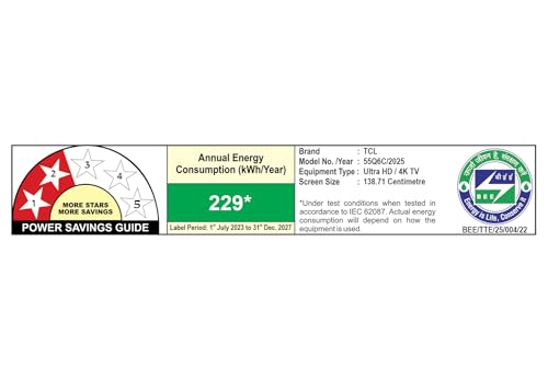 TCL 139 cm (55 inches) 4K UHD Smart QD-Mini LED Google TV 55Q6C