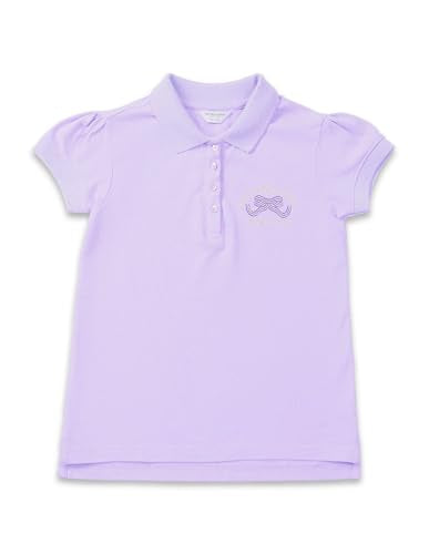 U.S. Polo Assn. Kids Kids Regular fit Girls Cotton Solid Short Sleeves Polo T-Shirts (UGSS25PTS204_Purple_8-9Y)